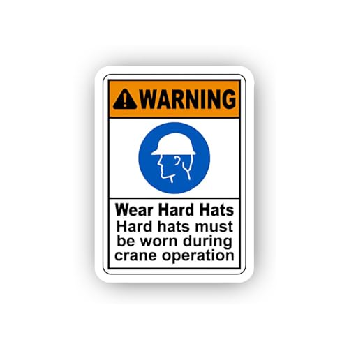 2 (Pieces) 3" and 5" Operational Machinery Safety Requirement Sticker, Waterproof Vinyl Decals for M