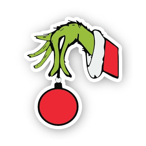 2 (Pieces) 3" and 5" Cartoon Hand with Ornament Sticker, Waterproof Vinyl Decals for Many Purpose Li