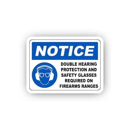 2 (Pieces) 3" and 5" Firearms Range Protection Notice Sticker, Waterproof Vinyl Decals for Many Purp