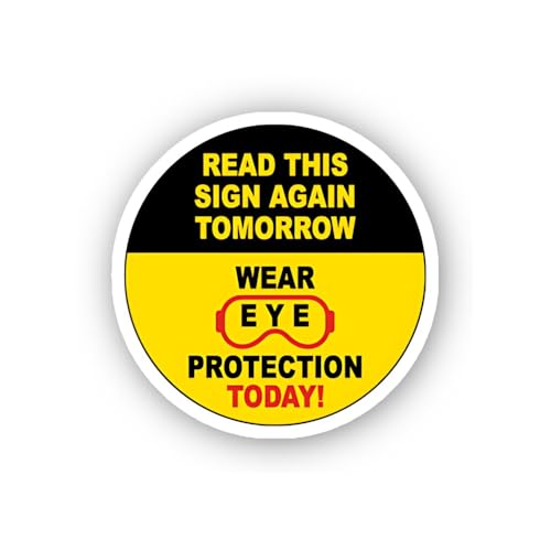 2 (Pieces) 3" and 5" Daily Safety Reminder Circular Sticker, Waterproof Vinyl Decals for Many Purpos