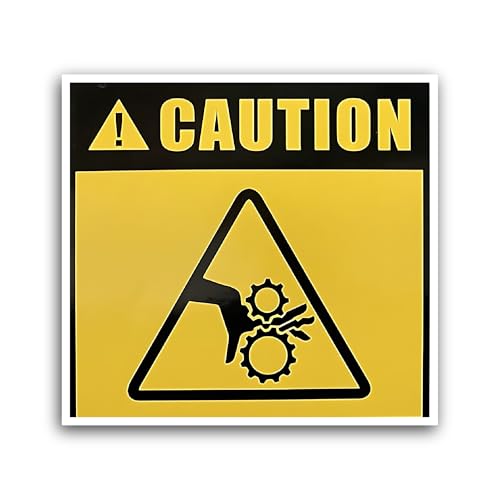2 (Pieces) 3" and 5" Caution Text Sticker, Waterproof Vinyl Decals for Many Purpose Like Cars, Truck