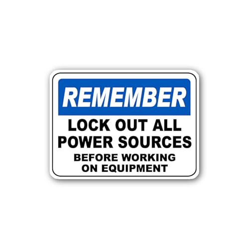 2 (Pieces) 3" and 5" Lockout Wall Sign Sticker, Waterproof Vinyl Decals for Many Purpose Like Cars,