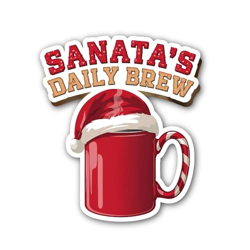 2 (Pieces) 3" and 5" Bowed Christmas Bell Sticker, Waterproof Vinyl Decals for Many Purpose Like Car