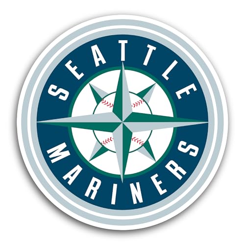 2 (Pieces) 3" and 5" S3attle Mar1ners Logo Sticker, Waterproof Vinyl Decals for Many Purpose Like Ca