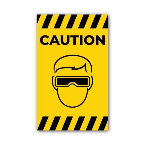 2 (Pieces) 3" and 5" Symbol wear Goggles Sign Sticker, Waterproof Vinyl Decals for Many Purpose Like