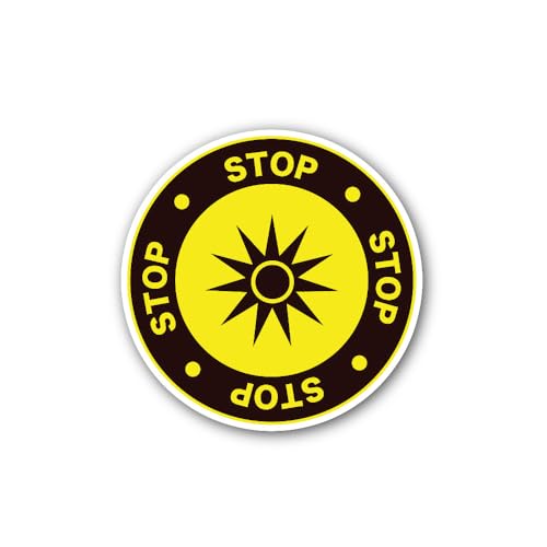 2 (Pieces) 3" and 5" Warning Sign for Optical Radiation Sticker, Waterproof Vinyl Decals for Many Pu