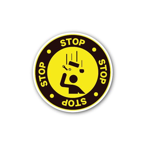 2 (Pieces) 3" and 5" a Risk of Falling Objects Sign Sticker, Waterproof Vinyl Decals for Many Purpos