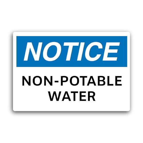 2 (Pieces) 3" and 5" Non Potable Water Sticker, Waterproof Vinyl Decals for Many Purpose Like Cars,