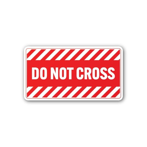 2 (Pieces) 3" and 5" DO NOT Cross Sticker, Waterproof Vinyl Decals for Many Purpose Like Cars, Truck