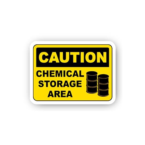 2 (Pieces) 3" and 5" Chemical Storage Unit Area Sticker, Waterproof Vinyl Decals for Many Purpose Li