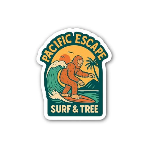 2 (Pieces) 3" and 5" Tropical Pineapple Smoothie on Beach Sticker, Waterproof Vinyl Decals for Many