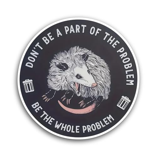 2 (Pieces) 3" and 5" Dont Be Part of The Problem Text Sticker, Waterproof Vinyl Decals for Many Purp