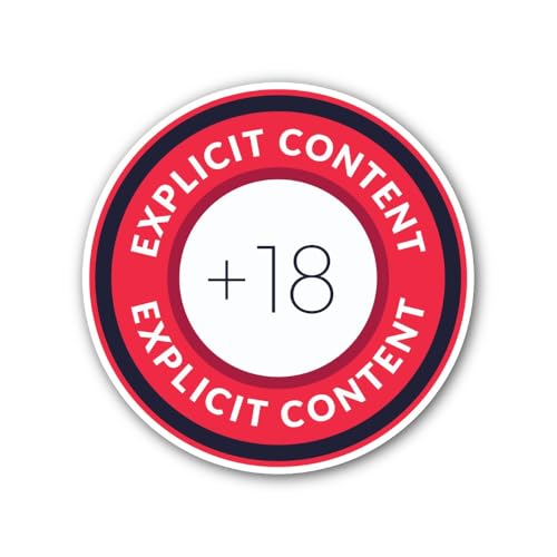2 (Pieces) 3" and 5" 18+ Age Restriction Label Sticker, Waterproof Vinyl Decals for Many Purpose Lik
