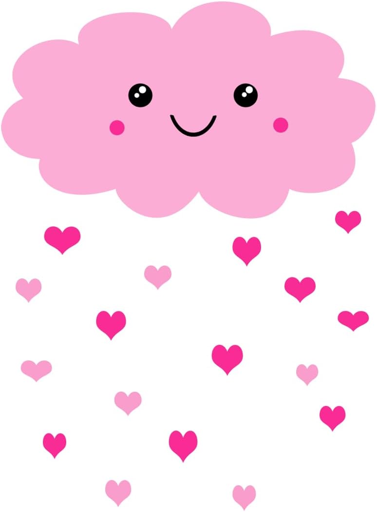 Inspirational Quote Clouds Raining Heart Motivational Sticker Vinyl Decal Motivation Stickers- 5" Vinyl Sticker Waterproof