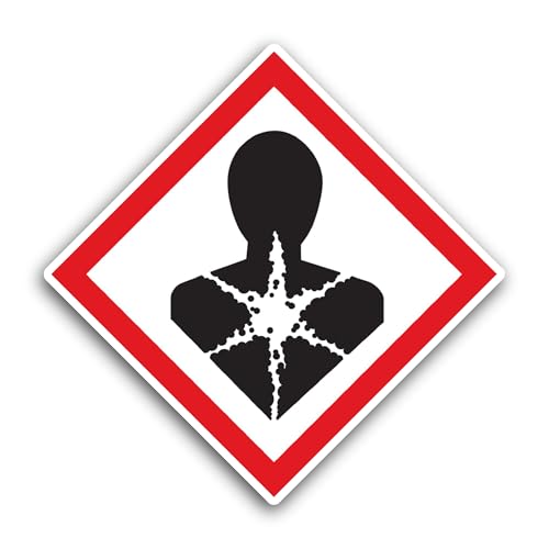 2 (Pieces) 3" and 5" Hazard Sign Sticker, Waterproof Vinyl Decals for Many Purpose Like Cars, Trucks