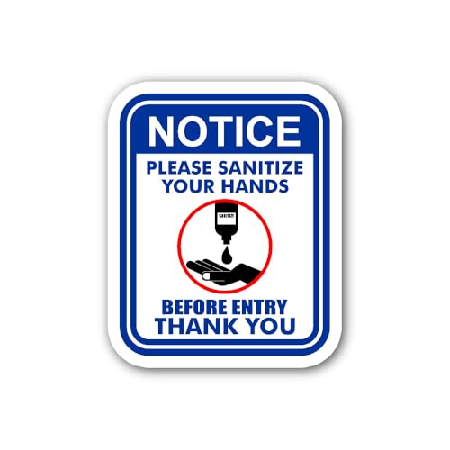 2 (Pieces) 3" and 5" Hygiene Notice Sticker, Waterproof Vinyl Decals for Many Purpose Like Cars, Tru
