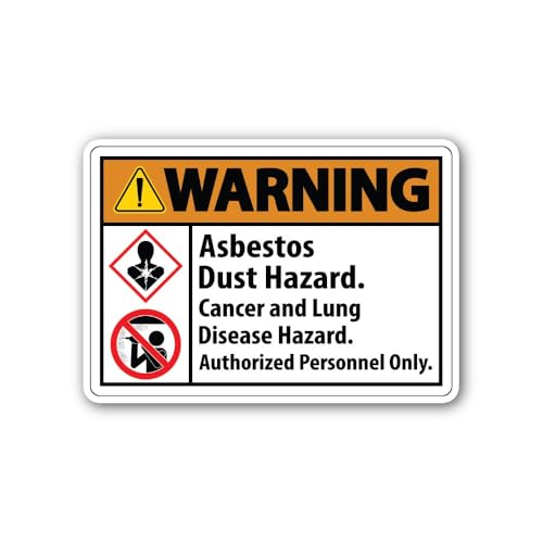 2 (Pieces) 3" and 5" Cancer and Lung Disease Hazard Sing Sticker, Waterproof Vinyl Decals for Many P