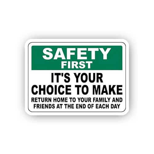 2 (Pieces) 3" and 5" Safety is Your Choice Sign Sticker, Waterproof Vinyl Decals for Many Purpose Li