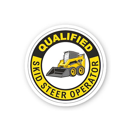 2 (Pieces) 3" and 5" Qualified Skid Steer Operator Label Sticker, Waterproof Vinyl Decals for Many P