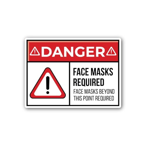 2 (Pieces) 3" and 5" Mask Up - Entry Requirement Sticker, Waterproof Vinyl Decals for Many Purpose L