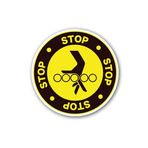 2 (Pieces) 3" and 5" Hand Entanglement Symbol Sign Sticker, Waterproof Vinyl Decals for Many Purpose