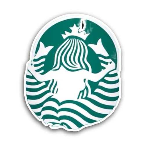 2 (Pieces) 3" and 5" Green Mermaid Sticker, Waterproof Vinyl Decals for Many Purpose Like Cars, Truc