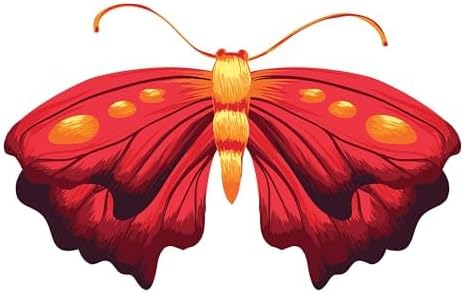 Inspirational Quote "Red and Orange Butterfly" Motivational Sticker Vinyl Decal Motivation Stickers- 5" Vinyl Sticker Waterproof