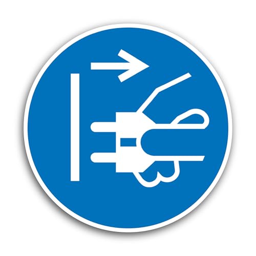 2 (Pieces) 3" and 5" Sign Turn Off Power Sticker, Waterproof Vinyl Decals for Many Purpose Like Cars