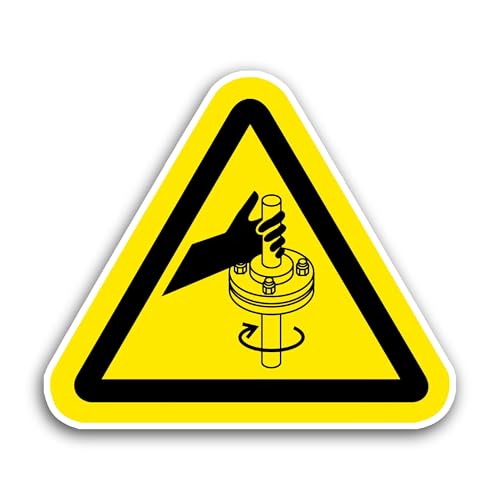 2 (Pieces) 3" and 5" Warning Hazard Caution Sticker, Waterproof Vinyl Decals for Many Purpose Like C