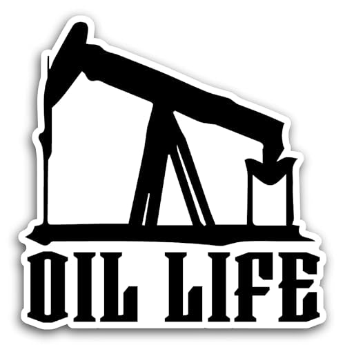 2 (Pieces) 3" and 5" Oil Life Sticker, Waterproof Vinyl Decals for Many Purpose Like Cars, Trucks, L