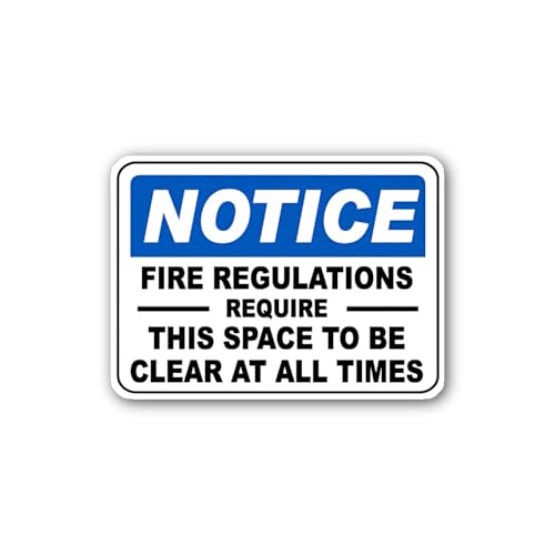 2 (Pieces) 3" and 5" Demand That This Space Be Clear at All Times Sign Sticker, Waterproof Vinyl Dec