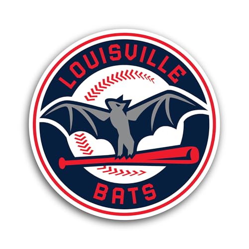 2 (Pieces) 3" and 5" L0uisville Bats Sticker, Waterproof Vinyl Decals for Many Purpose Like Cars, Tr