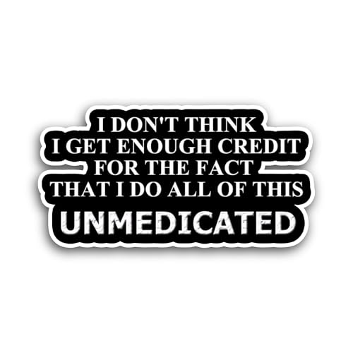 2 (Pieces) 3" and 5" I Don't Think I Get Enough Credit Sticker, Waterproof Vinyl Decals for Many Pur