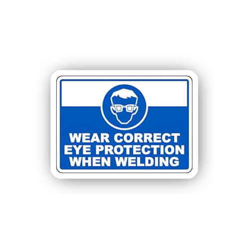 2 (Pieces) 3" and 5" Specialized Welding Vision Requirement Sticker, Waterproof Vinyl Decals for Man