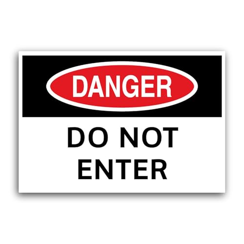 2 (Pieces) 3" and 5" D0 N0t Enter Sticker, Waterproof Vinyl Decals for Many Purpose Like Cars, Truck