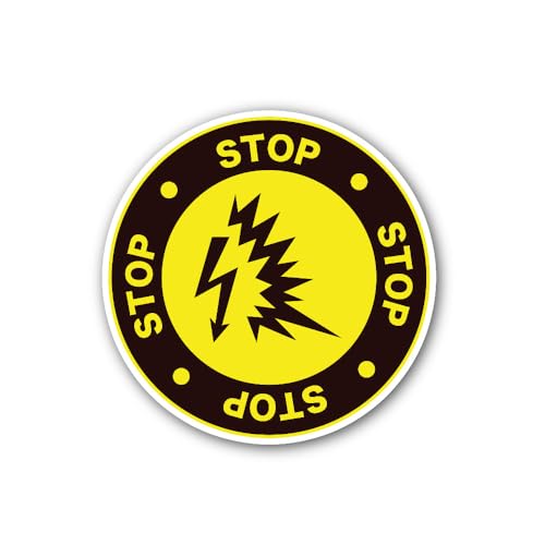 2 (Pieces) 3" and 5" an arc Flash Hazard Sign Sticker, Waterproof Vinyl Decals for Many Purpose Like