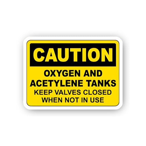 2 (Pieces) 3" and 5" Combined Gas Tank Caution Sign Sticker, Waterproof Vinyl Decals for Many Purpos