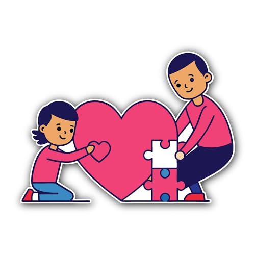 2 (Pieces) 3" and 5" Woman Power Fist Sticker, Waterproof Vinyl Decals for Many Purpose Like Cars, T