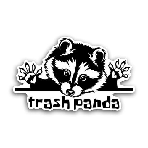 2 (Pieces) 3" and 5" Trash Panda Sticker, Waterproof Vinyl Decals for Many Purpose Like Cars, Trucks