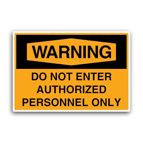 2 (Pieces) 3" and 5" Warning: Do Not Enter Sticker, Waterproof Vinyl Decals for Many Purpose Like Ca