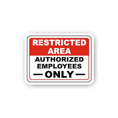 2 (Pieces) 3" and 5" Notice Do Not Enter Authorized Personnel Only Sign Sticker, Waterproof Vinyl De