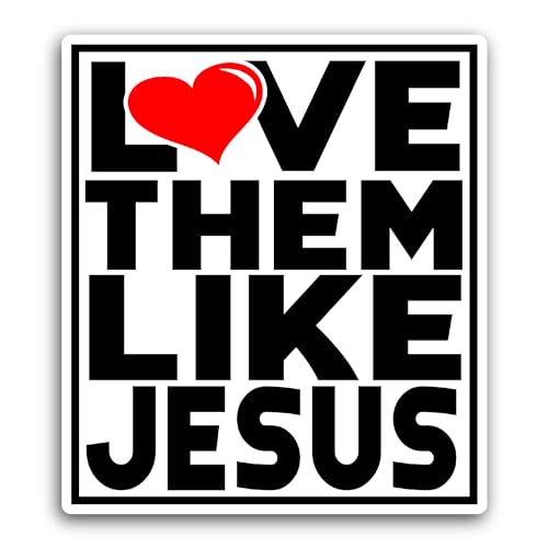 2 (Pieces) 3" and 5" Love Them Sticker, Waterproof Vinyl Decals for Many Purpose Like Cars, Trucks,