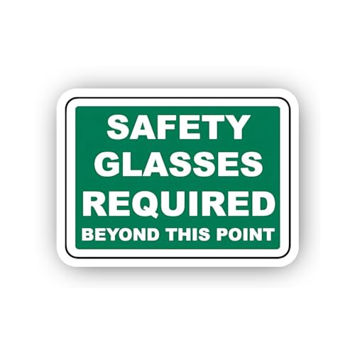 2 (Pieces) 3" and 5" Green Boundary Safety Instruction Sticker, Waterproof Vinyl Decals for Many Pur