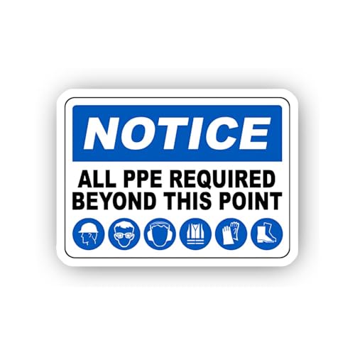 2 (Pieces) 3" and 5" Entry Requirement Boundary Sticker, Waterproof Vinyl Decals for Many Purpose Li