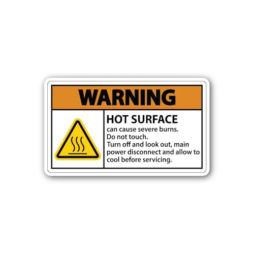 2 (Pieces) 3" and 5" Warning Orange Colour Sticker, Waterproof Vinyl Decals for Many Purpose Like Ca