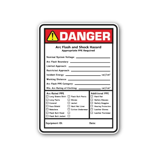 2 (Pieces) 3" and 5" Customizable Electrical Panel Danger Sticker, Waterproof Vinyl Decals for Many