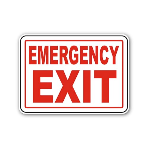 2 (Pieces) 3" and 5" Standard Exit Sign Sticker, Waterproof Vinyl Decals for Many Purpose Like Cars,