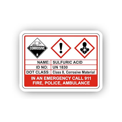 2 (Pieces) 3" and 5" Emergency Response Transport Label Sticker, Waterproof Vinyl Decals for Many Pu