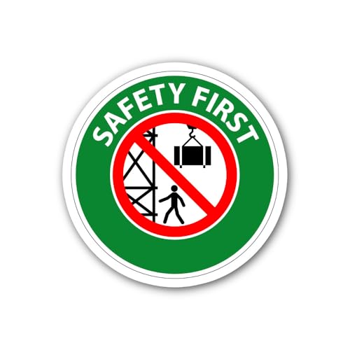 2 (Pieces) 3" and 5" Safety First Symbal Sticker, Waterproof Vinyl Decals for Many Purpose Like Cars