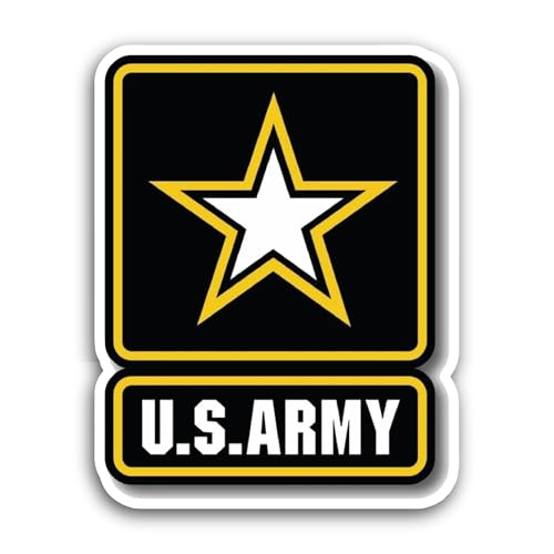 2 (Pieces) 3" and 5" U.S.Army Sticker, Waterproof Vinyl Decals for Many Purpose Like Cars, Trucks, L